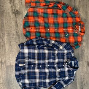 Light flannel button ups